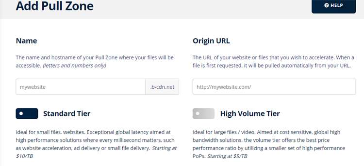 BunnyCDN, el CDN Más Barato y Eficaz para Wordpress 1 Crear Pull Zone en BunnyCDN