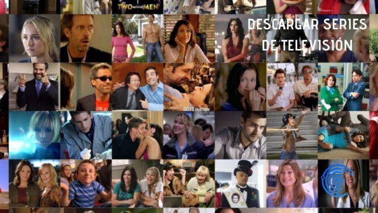 Collage con imágenes de series de televisión