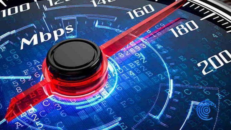 Gráfica que muestra la velodicad de bajada de internet