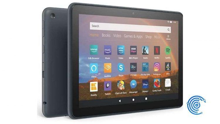 Imagen de una tablet Amazon Fire sobre fondo blanco