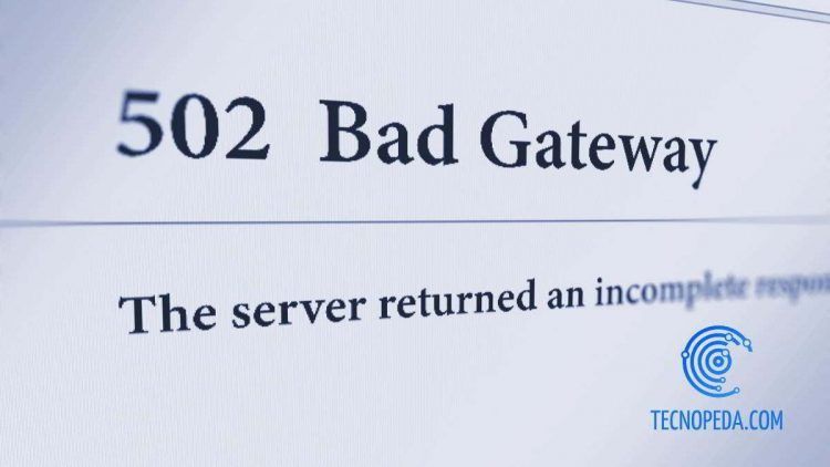 Error 502 en un navegador web