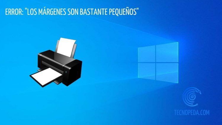 Impresora con el logo de Windows de fondo