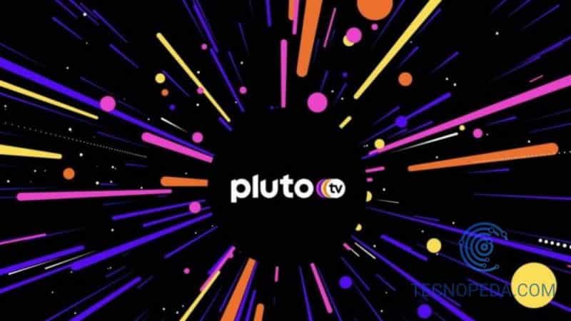 Logo de Pluto Tv sobre fondo negro
