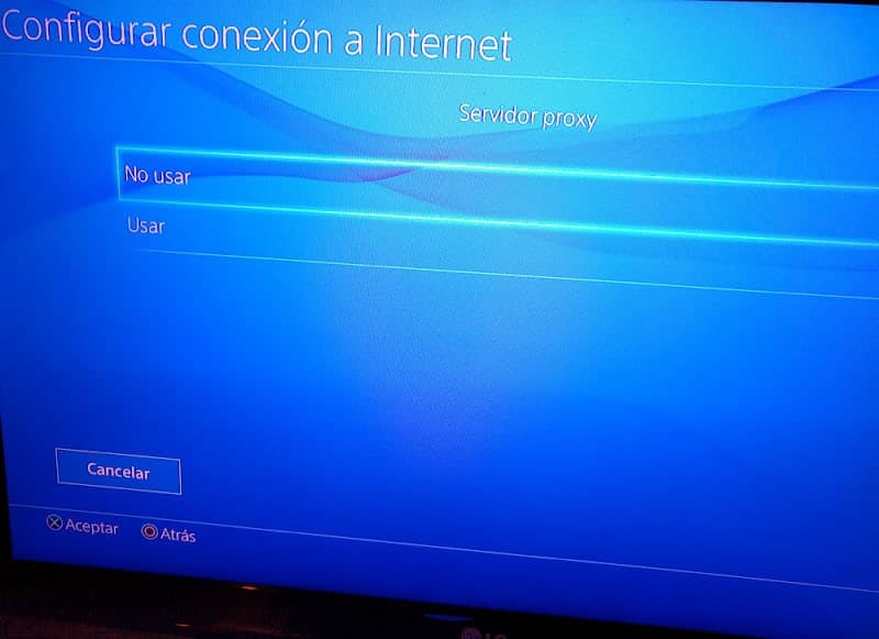 no usar servidor proxy en ps4