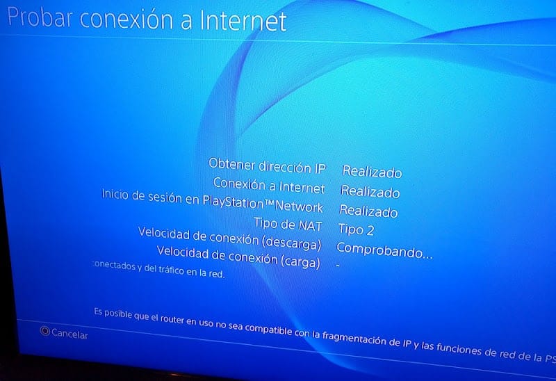 probar conexión internet ps4