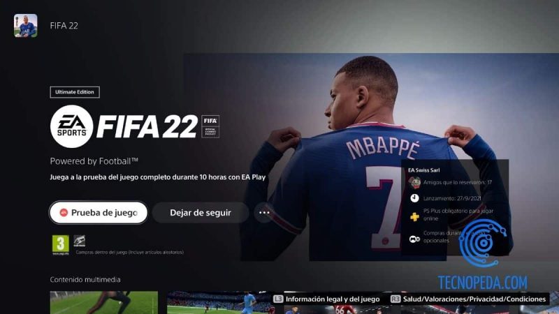 Descargar Fifa 22 con EA play
