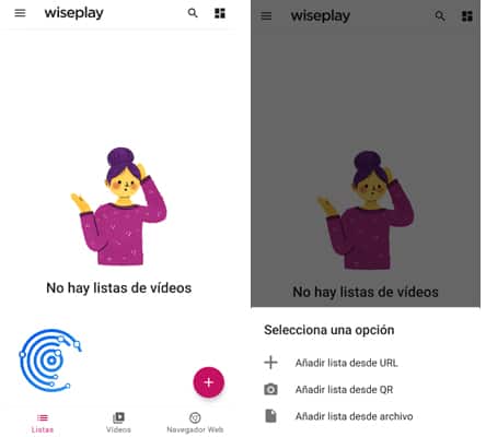 agregar listas de reproducción a wiseplay