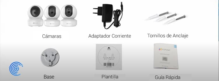 Contenido de la cámara de seguridad WiFi EZVIZ