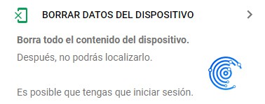 borrar dispositivo android