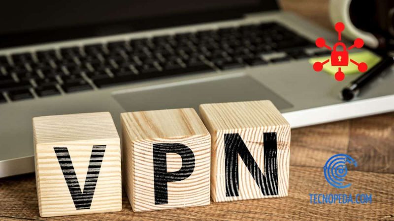 Cubos de madera formando la palabra VPN