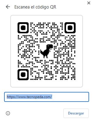 Compartir pestaña de chrome con un código QR