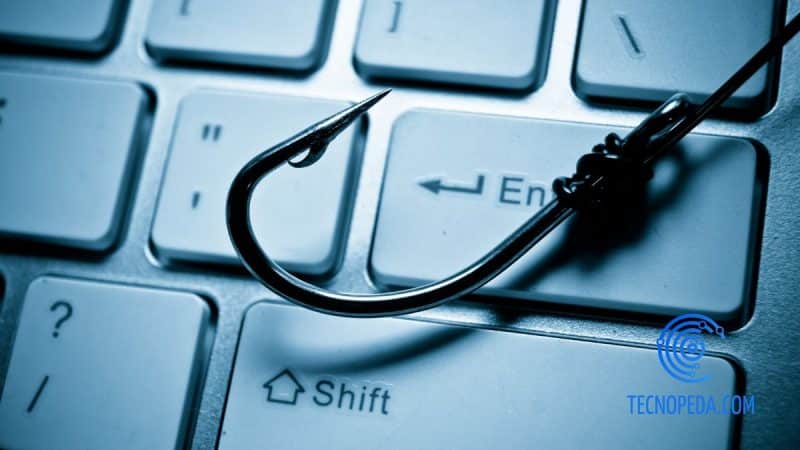Anzuelo sobre un teclado