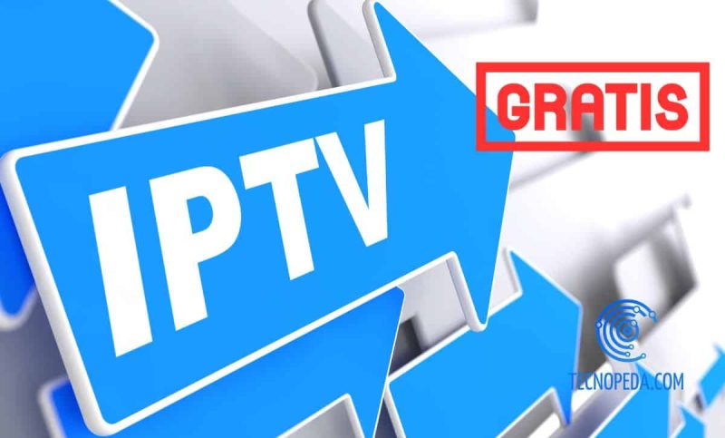 Flecha de IPTV señalando el carteld e gratis