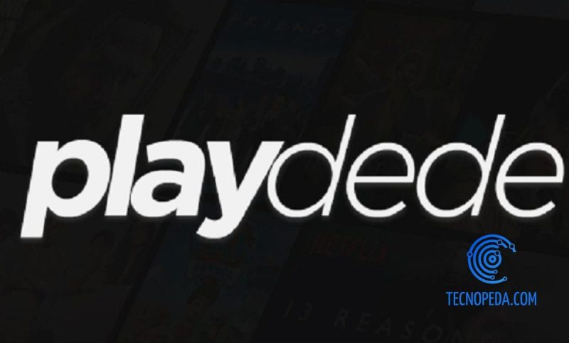 Logotipo de playdede sobre fondo negro