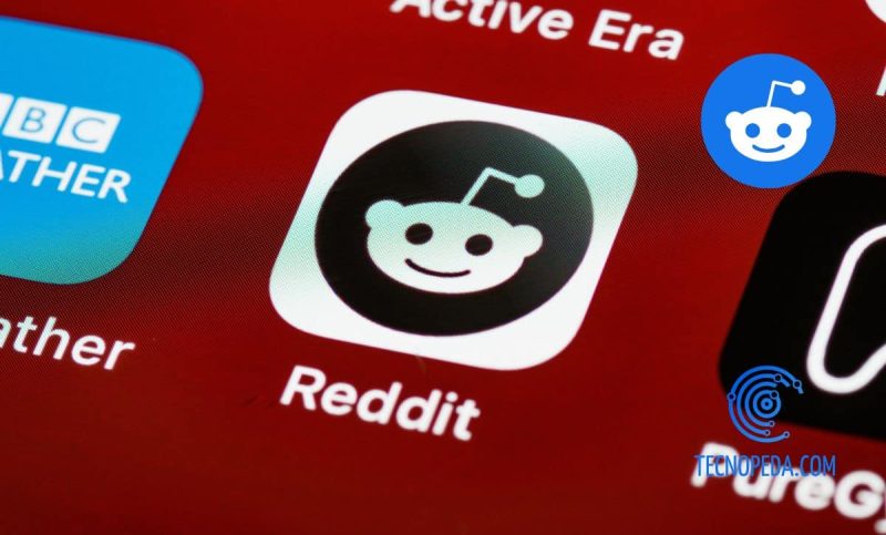 Icono de Reddit en un móvil