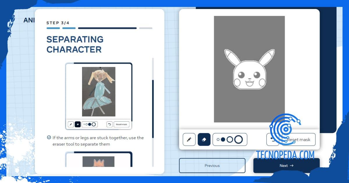 Separar el dibujo para animar con IA del fondo