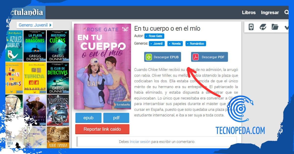Ficha de libro en Lectulandia con opciones para descargar