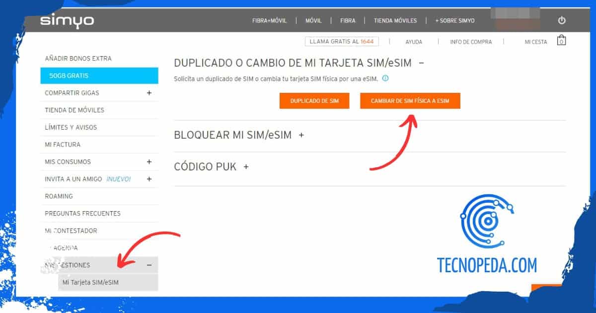 Pasos para activar la esim de Simyo