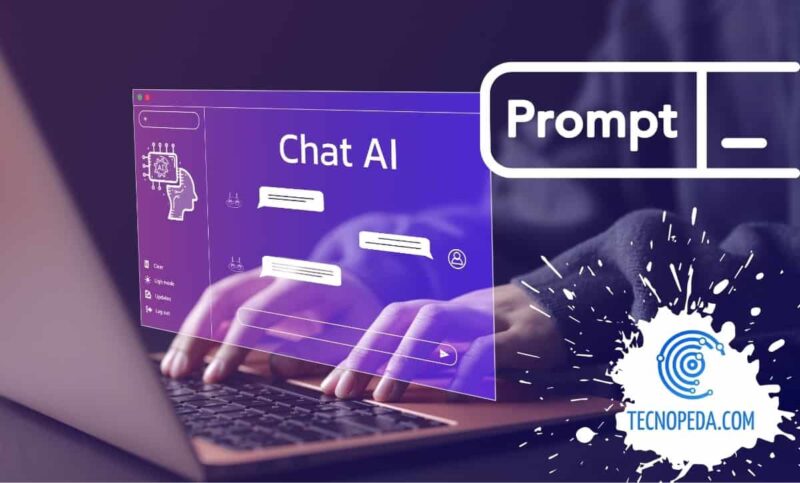 Imagen de alguien utilizando prompts en Chat AI