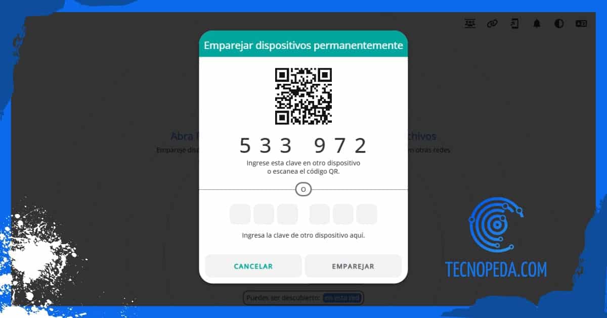 Emparejar dispositivos permanentemente con Pairdrop