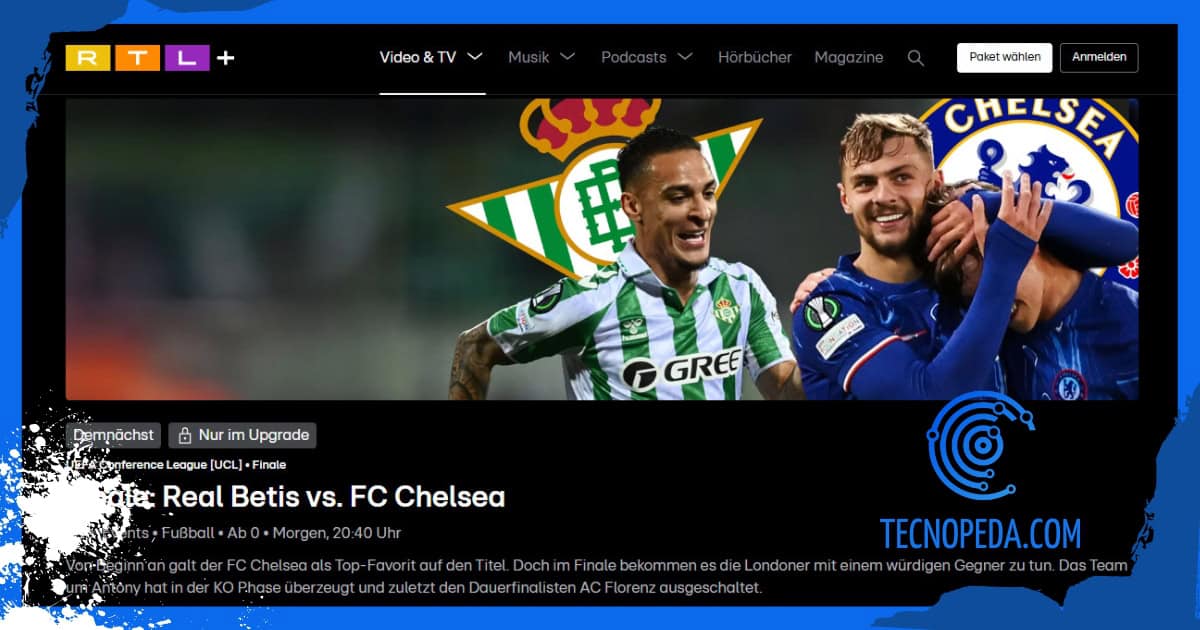 Ver el Betis - Chelsea gratis en RTL Alemania