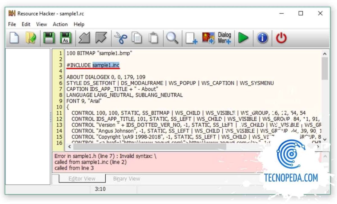 Compilar aplicaciones con Resource hacker en Windows