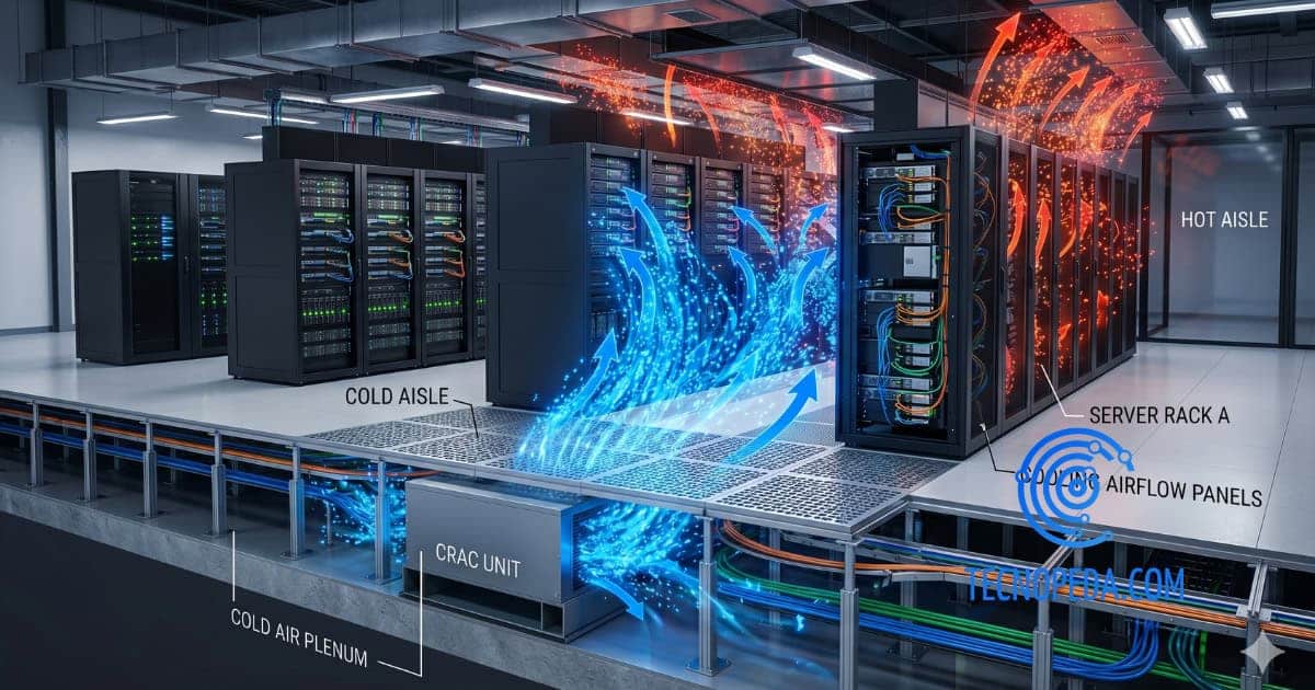 Refrigeración de los suelos para centros de datos